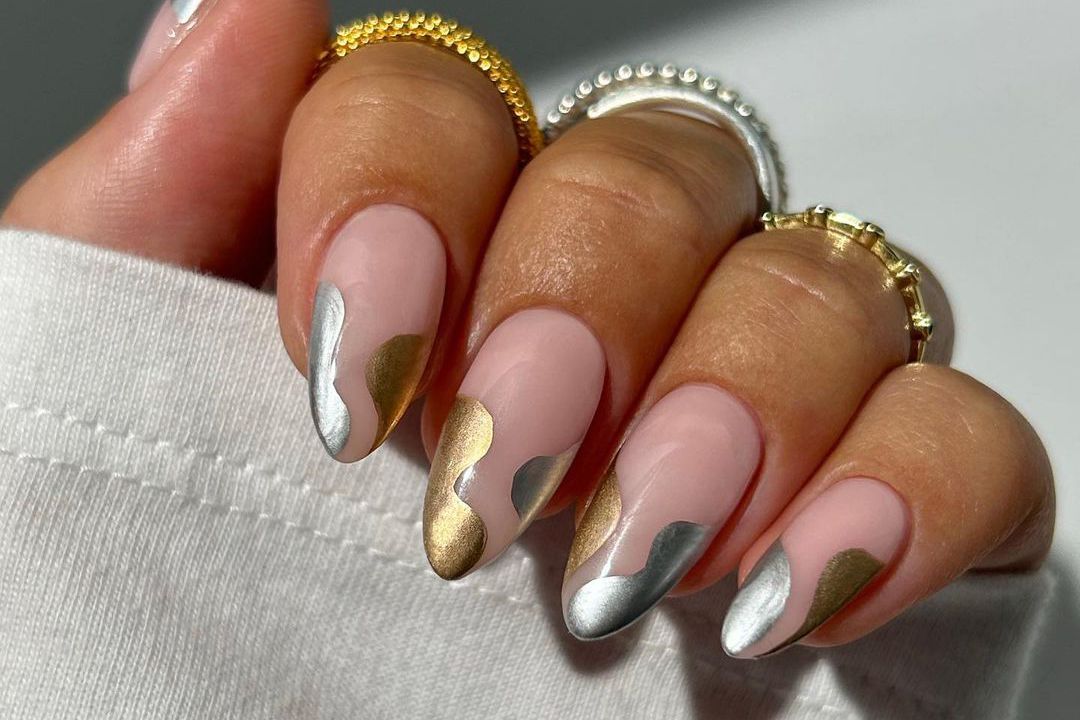 The Mixed-Metal Nails Trend Merges Fashion and Beauty