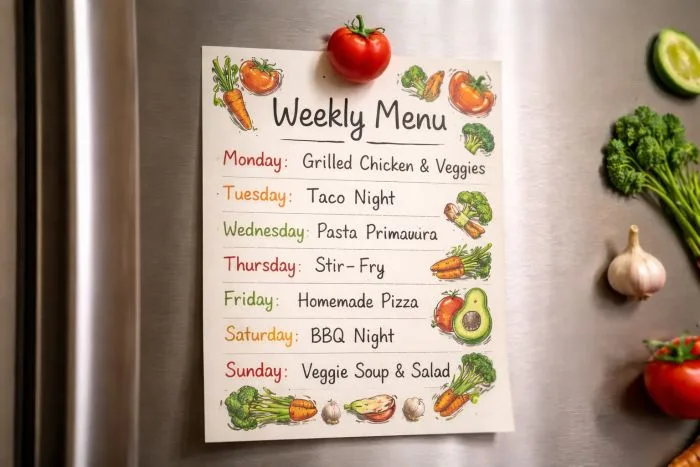 Printable 30 day Indian diet plan chart for weight loss on fridge