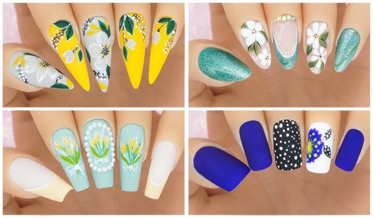 Floral Nail Stickers Designs for Teenagers Under ₹100 | Easy