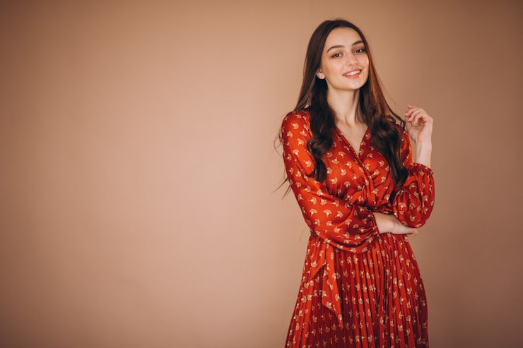 Midi Bold Ruffle Dress for Women