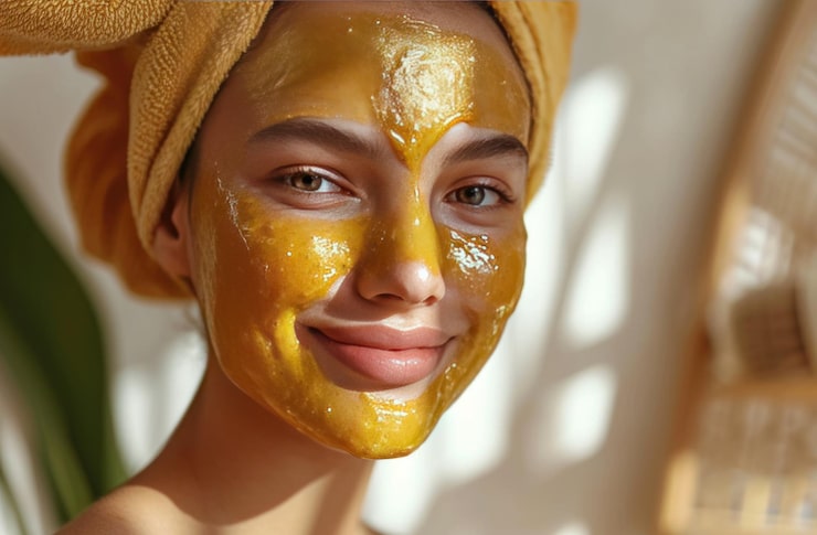 Besan and honey face pack for smoothing acne scars and oily skin.