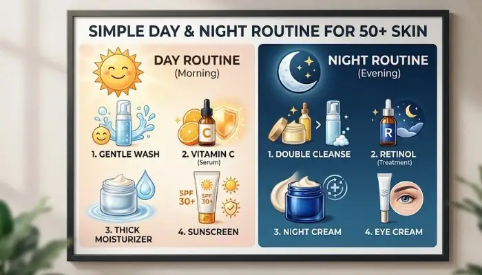 Dermatologist Recommended Skin Care Routine for 50s Female