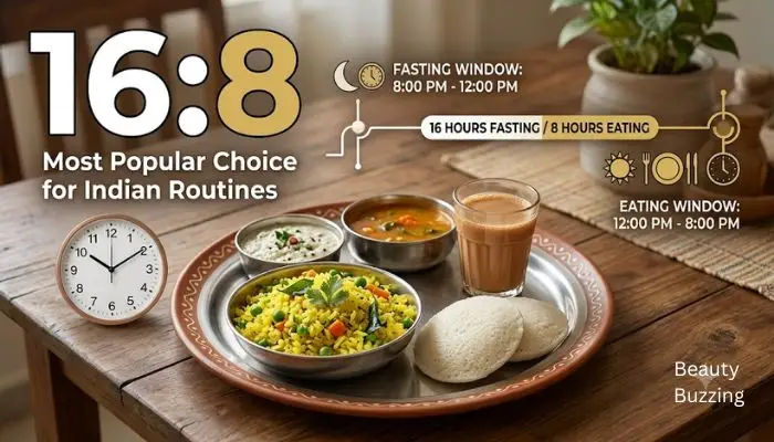 Infographic displaying the 16 by 8 method as the best intermittent fasting for weight loss. Infographic displaying the 16 by 8 method as the best intermittent fasting for weight loss.
