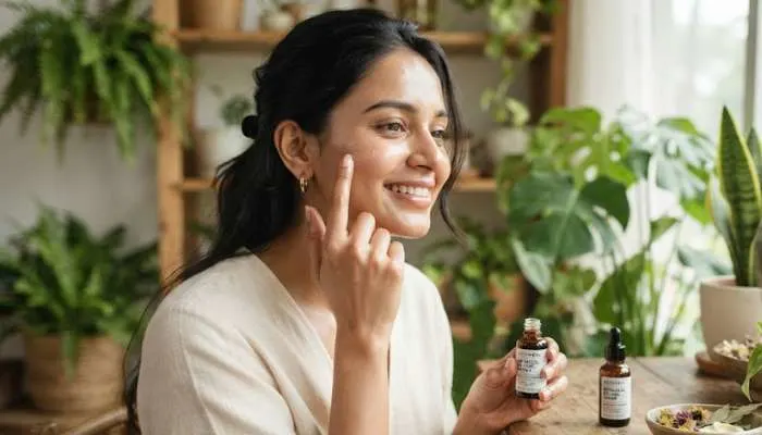 Woman with glowing, calm skin demonstrating the soothing benefits of plant-based retinol alternatives Woman with glowing, calm skin demonstrating the soothing benefits of plant-based retinol alternatives