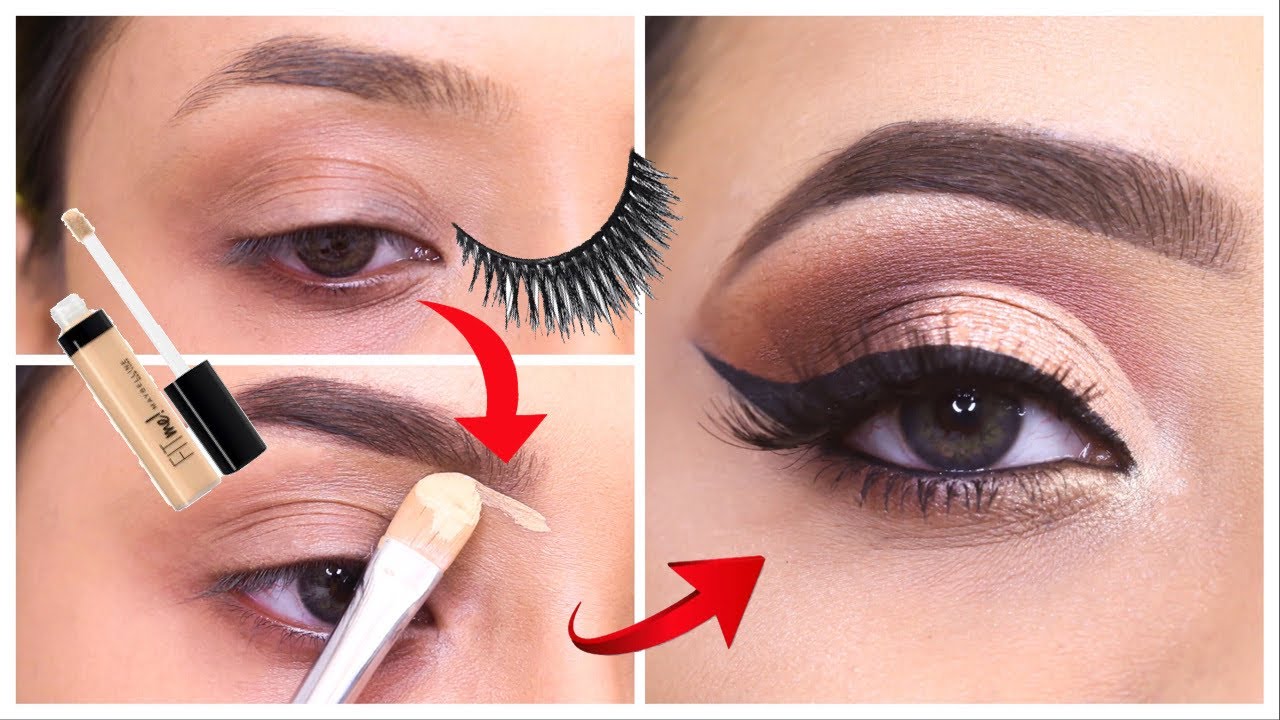 Detailed Eye makeup Tutorial || How to do base makeup, eyebrows, eyeshadow, eyeliner || Shilpa